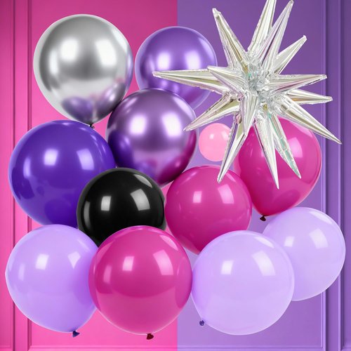 106pcs Demon Movie Hunters Birthday Party Balloons for Demon Movie Hunters Themed Birthday Babyshower New Year Graduation Bachelorette Party Decorations Supplies