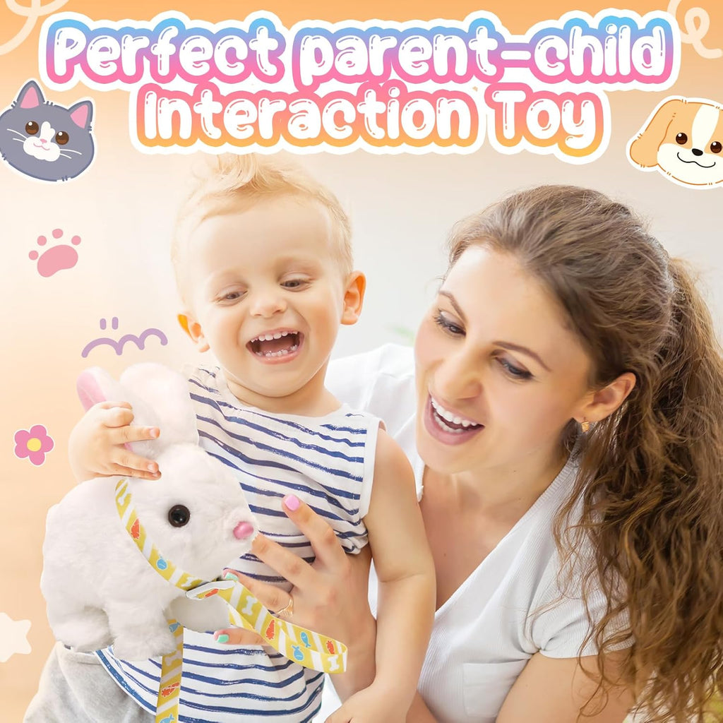 Tagitary Easter Plush Bunny Toy - Interactive Rabbit with Sounds & Wiggling Ears | Perfect for Kids' Easter Baskets