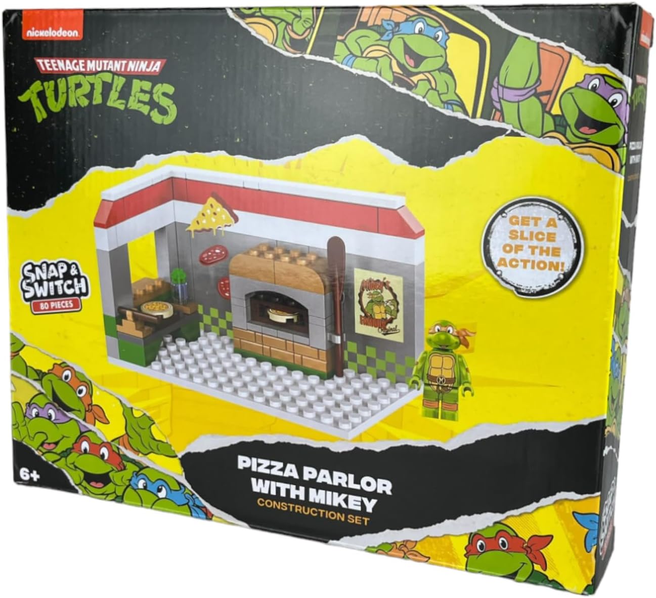 Teenage Mutant Ninja Turtles Snap & Switch Pizza Parlor Playset - Buildable Toy for Creative Fun - Ages 6+