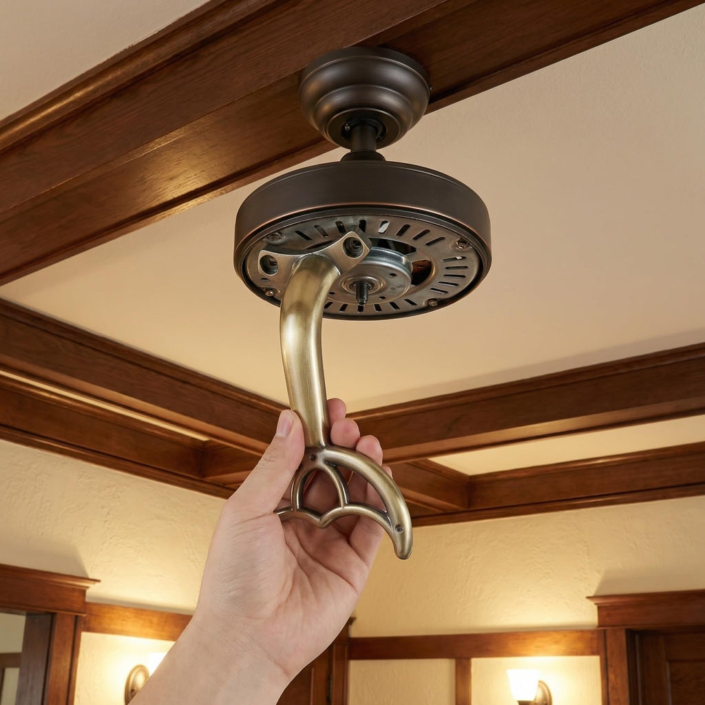 GRIRIW Ceiling Fan Arm Bracket Replacement for Ceiling Fan Blades Easy Installation Universal Accessory 6.69X4.33X1.77 Inches