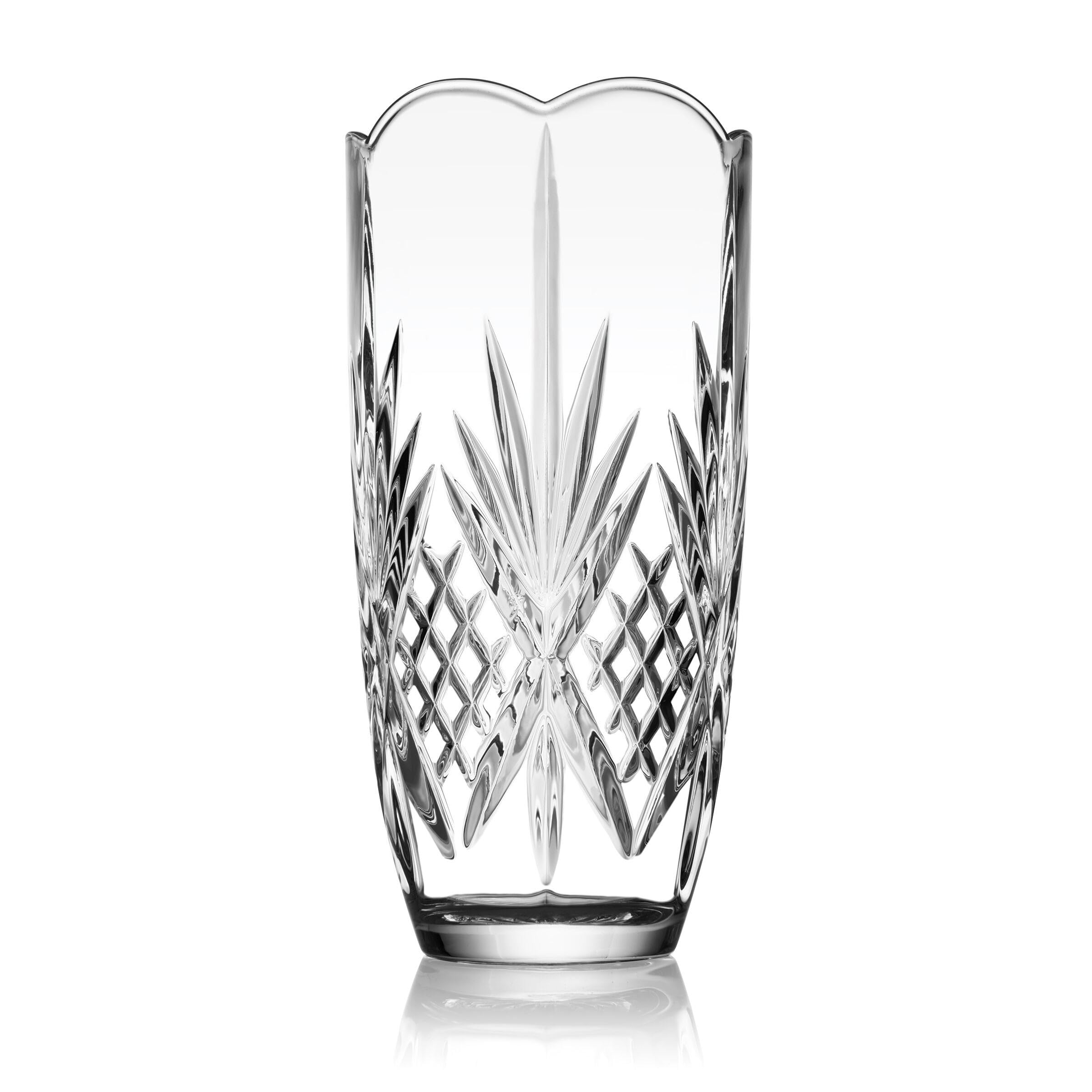 Godinger Flower Vase, Glass Vase, Vases for Flowers, Home Decor, Kitchen Decor, Party Decor, Gifts for Mom - 9" Tall Vase, Dublin Crystal Collection