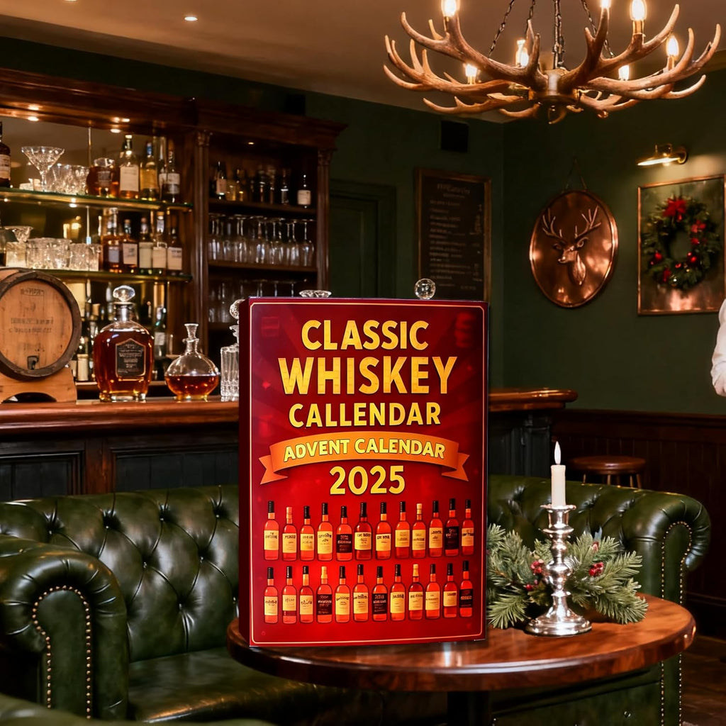 2025 Whiskey Advent Calendar - 24-Day Tasting Journey Through Global Whiskey Flavors (Brown)