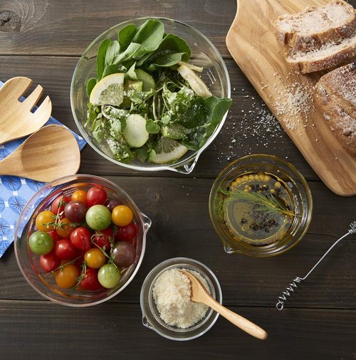 HARIO KB-2518 Single-Mouth Bowl, Heat Resistant Glass, Set of 4, Multi Balls, Clear, Made in Japan