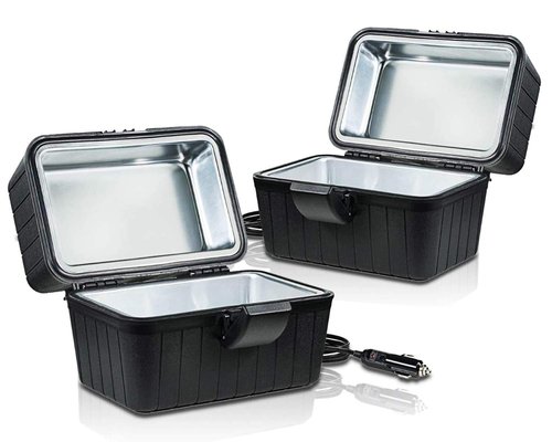 ZONETECH Heating Lunch Box - Premium Quality Electric Insulated Lunch Box Food Warmer Perfect for Picnics, Travelling, and On-site Lunch Break (2-Pack)