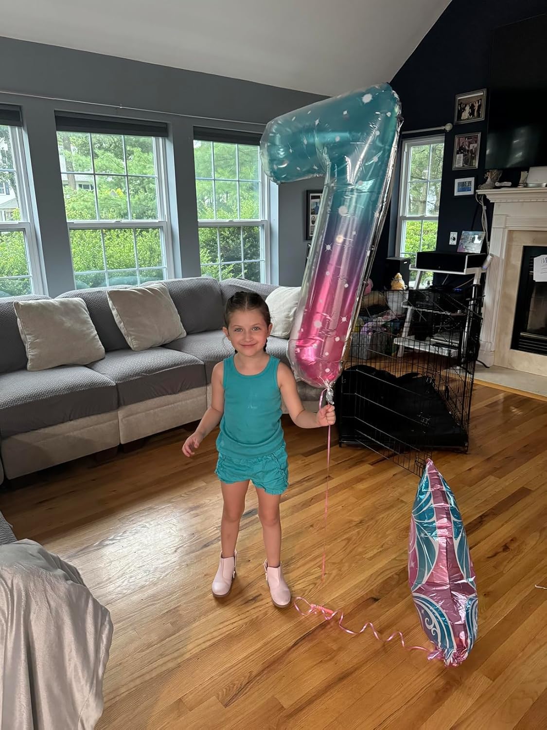 Skiennix 40-Inch Number 8 Balloon - Vibrant Pink, Purple & Blue Birthday Party Decoration