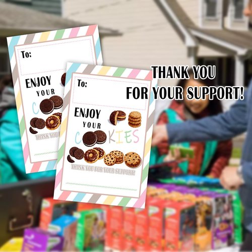 Besttile Cookies Thank You Cards Cookies Greeting Postcard,4x6 Inch Cookie Thank You Notes Appreciation Cards Cookies,30 Pcs