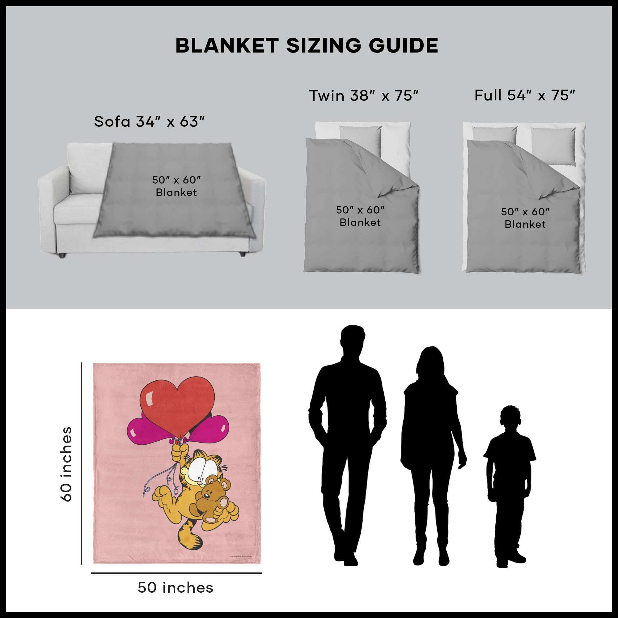 Northwest Garfield Silk Touch Throw Blanket, 50" x 60", Fly Away