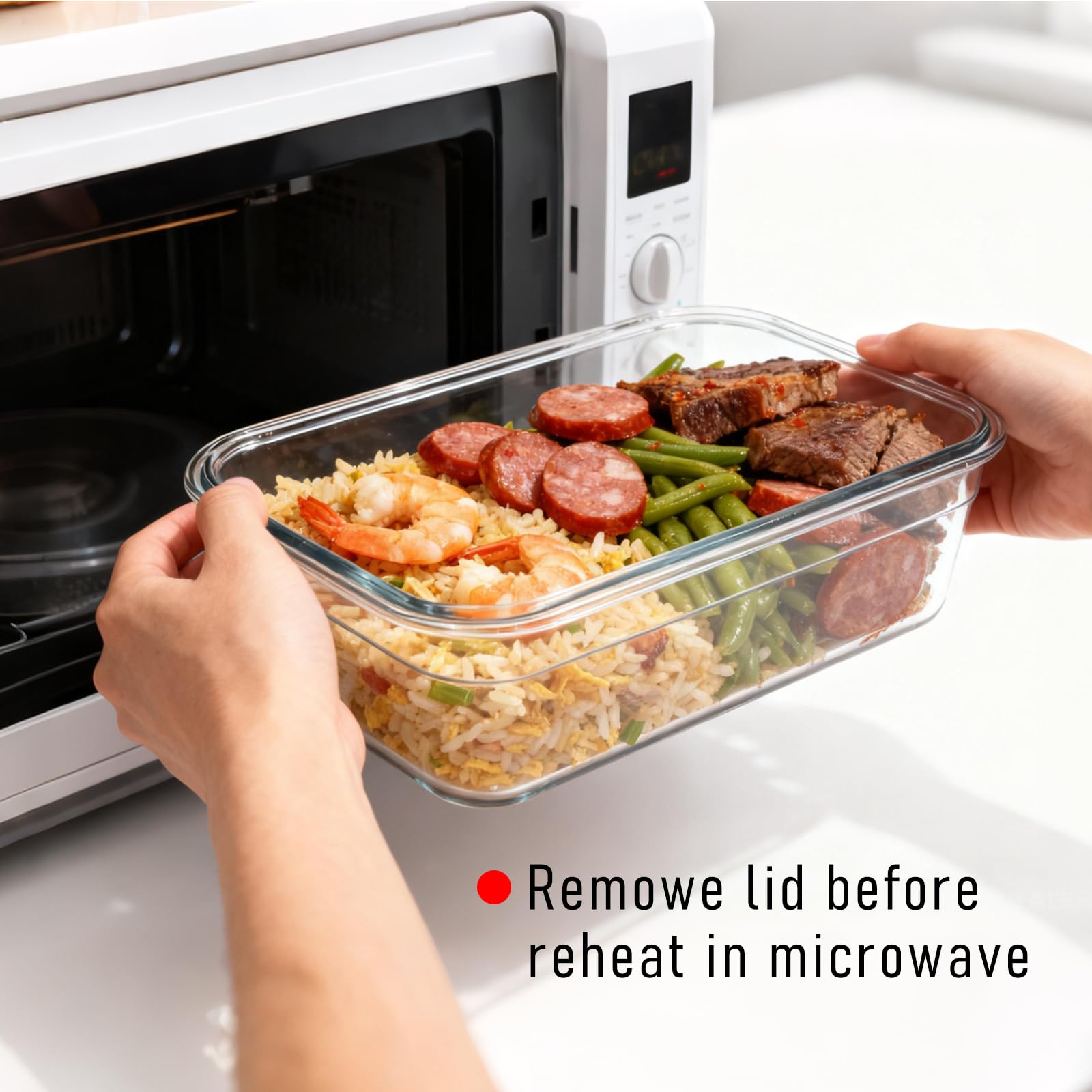 HOME BREEZE 2.8L Tritan Plastic Food Storage Containers, Airtight Tritan Plastic Locking for Fridge Freezer, Meal Prep, Deli Meat, Snacks, 8 Containers with Lids, 16 pieces, Extra Large, Clear