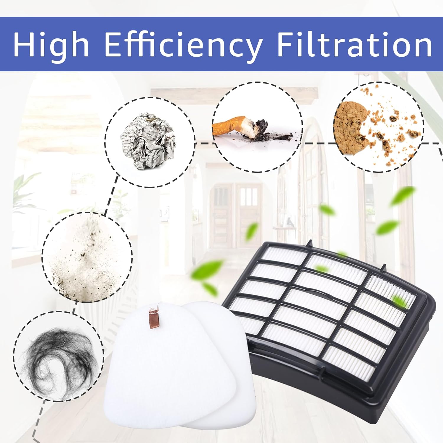 Shark HEPA Filter Set - 1 HEPA & 4 Foam/Felt Filters for Navigator Lift-Away NV350 Series