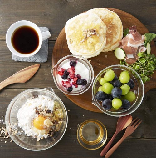 HARIO KB-2518 Single-Mouth Bowl, Heat Resistant Glass, Set of 4, Multi Balls, Clear, Made in Japan