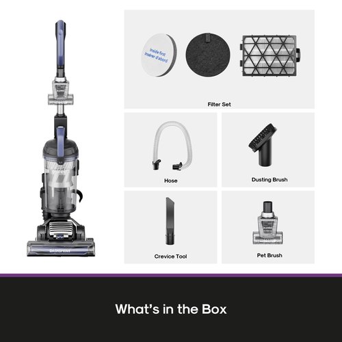 Eureka Upright Vacuum Cleaner for Carpet and Hard Floor,Powerful Vacuum with Dual Cyclone Suction,Swivel Steering,Anti-Tangle,Large Dust Cup,NEU612BL, Blue