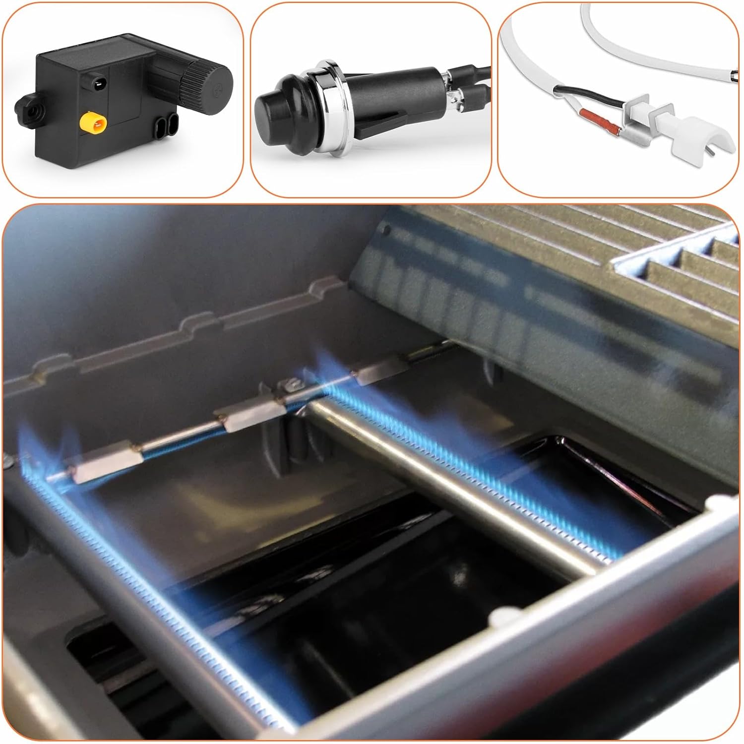 Uniflasy Grill Igniter Button - Compatible with Weber Spirit 210 & 310 Models | Easy Installation for 2013+