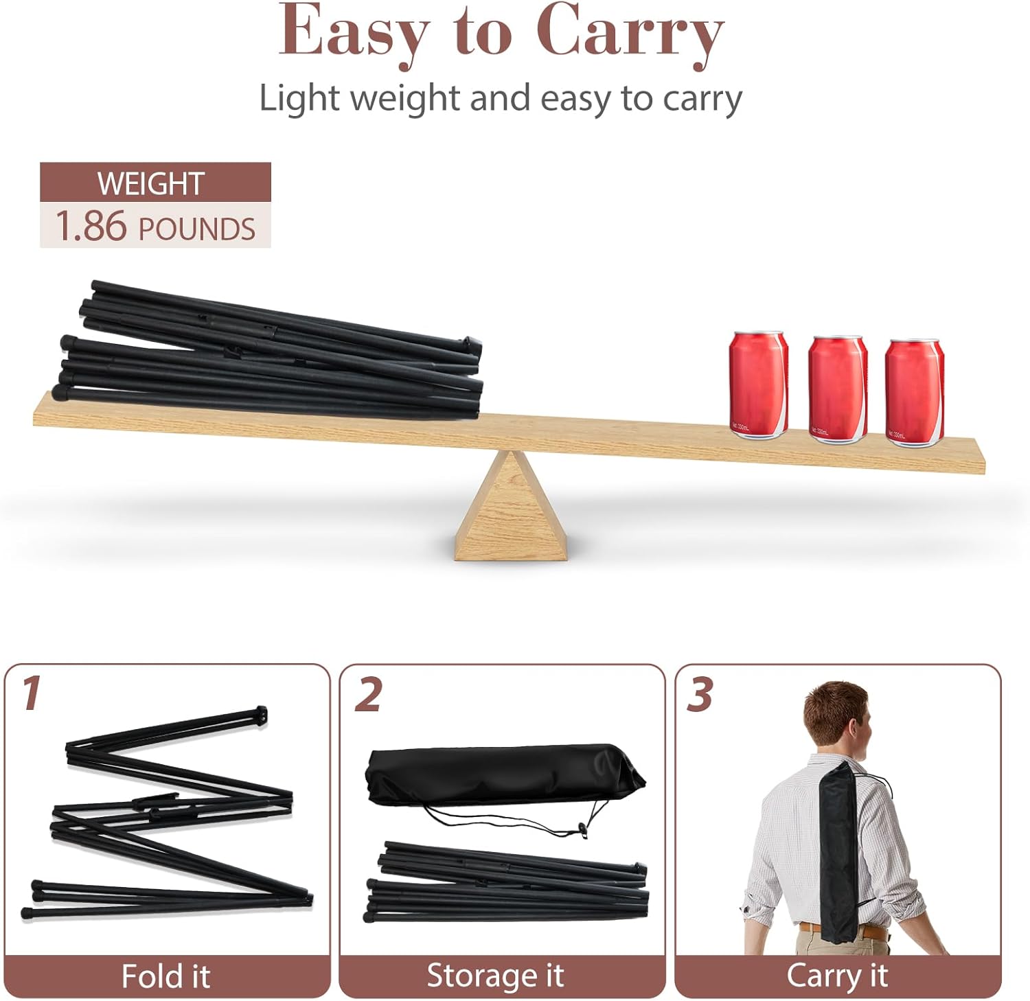 AZEAM 63" Portable Easel Stand - Adjustable Black Metal Display for Signs & Artwork | Foldable Design