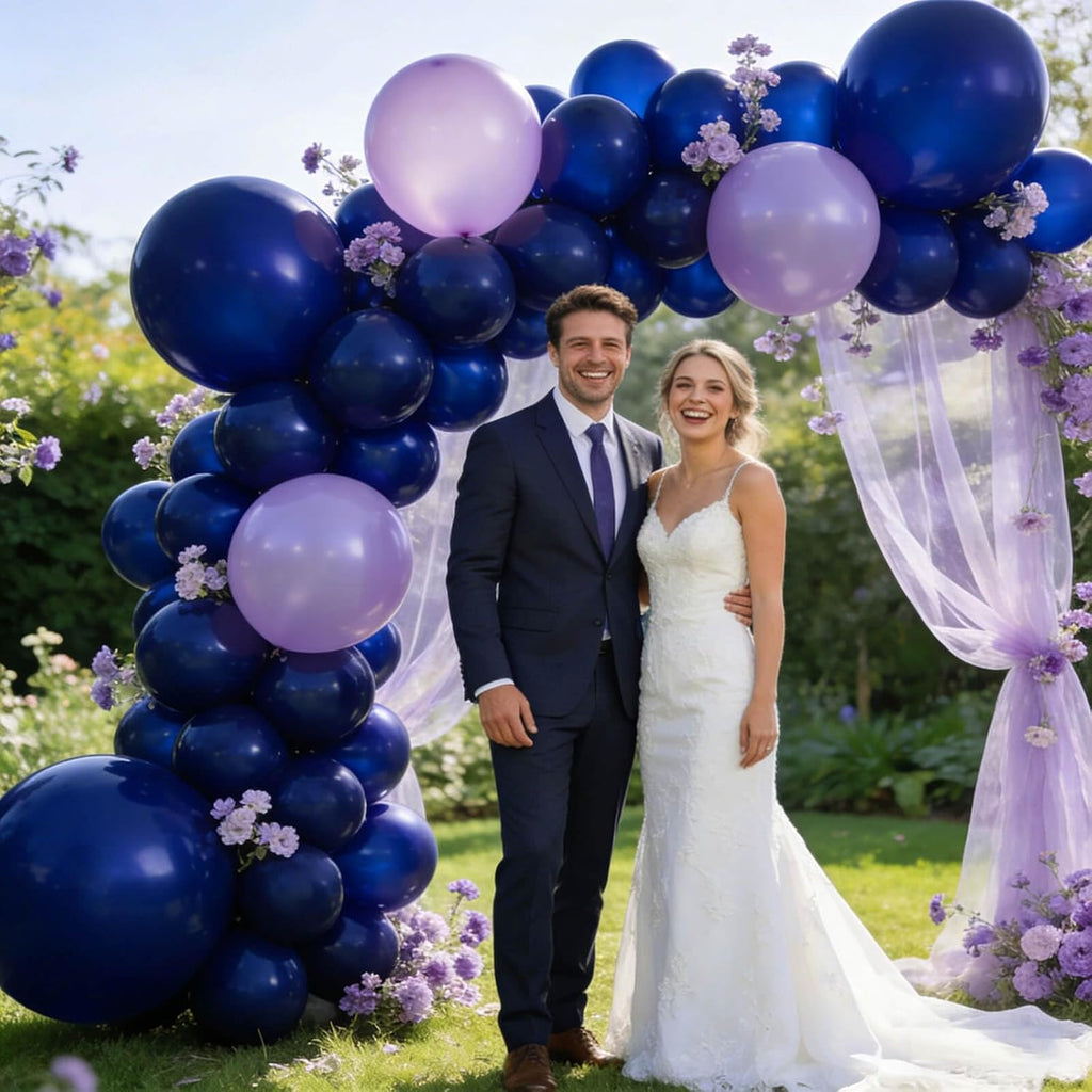 Skiennix Navy Blue Balloons - 12 Inch Latex Balloons for Birthday Parties & Baby Showers | 110 Pack