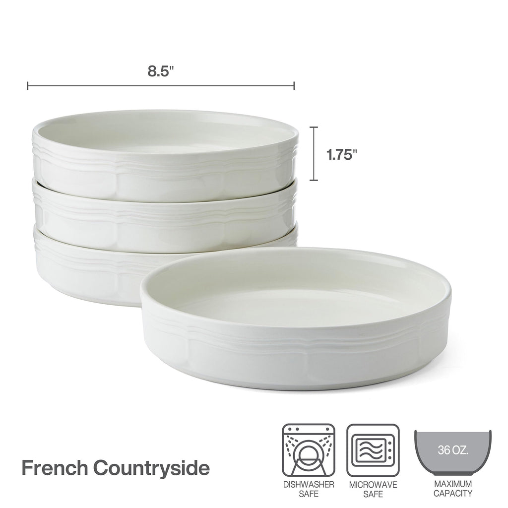 Mikasa French Countryside Pasta Dinner Bowls, Set of 4, 8.5 Inch