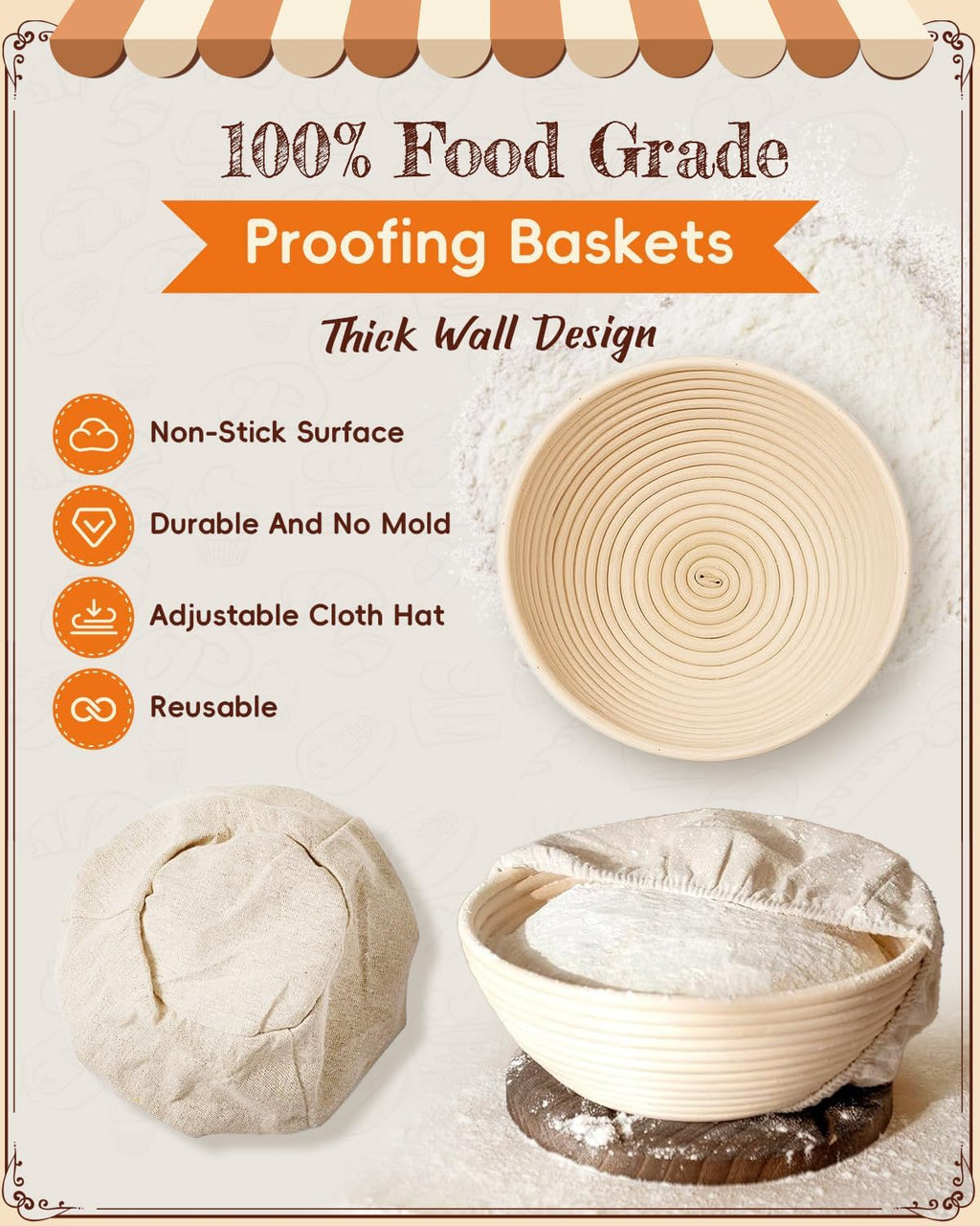 **Sourdough Starter Kit by Complete | Easy-to-Clean Baking Supplies for Beginners | Includes Proofing Basket, Sling, Jar & More**