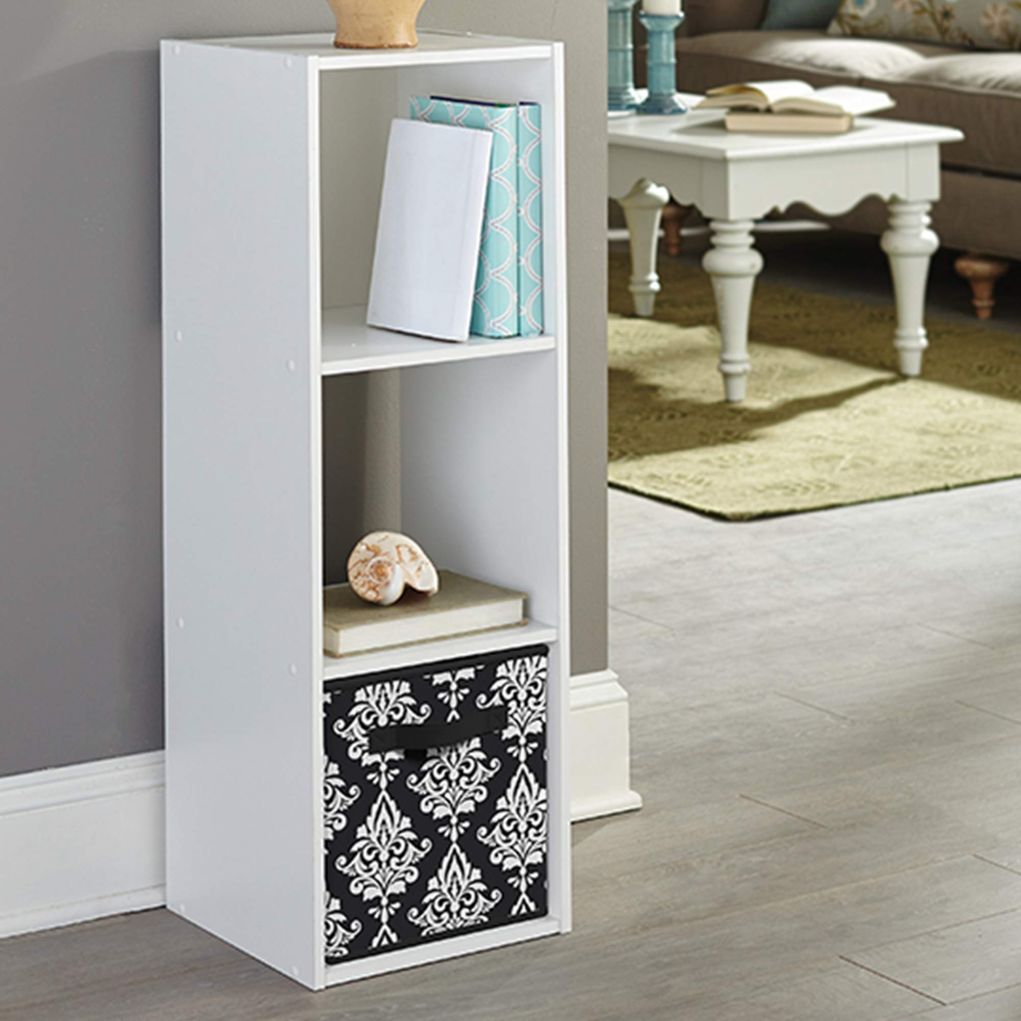 ClosetMaid 3255 Cubeicals Fabric Drawer, Black Damask