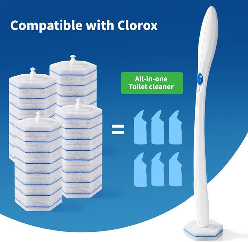 Clorox Toilet Wand Refills - Disposable Toilet Brush Heads (20 Count) | Easy Cleaning Solution