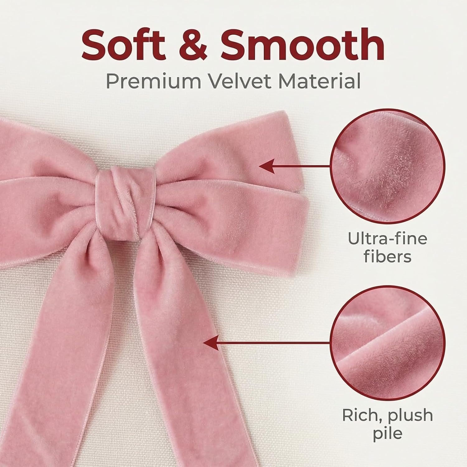 Skiennix Velvet Bows - 12 Pcs Pink & Black Pre-Tied Ribbon Bows for Y2K Room Decor | Perfect for Bachelorette & Sweet 16 Parties