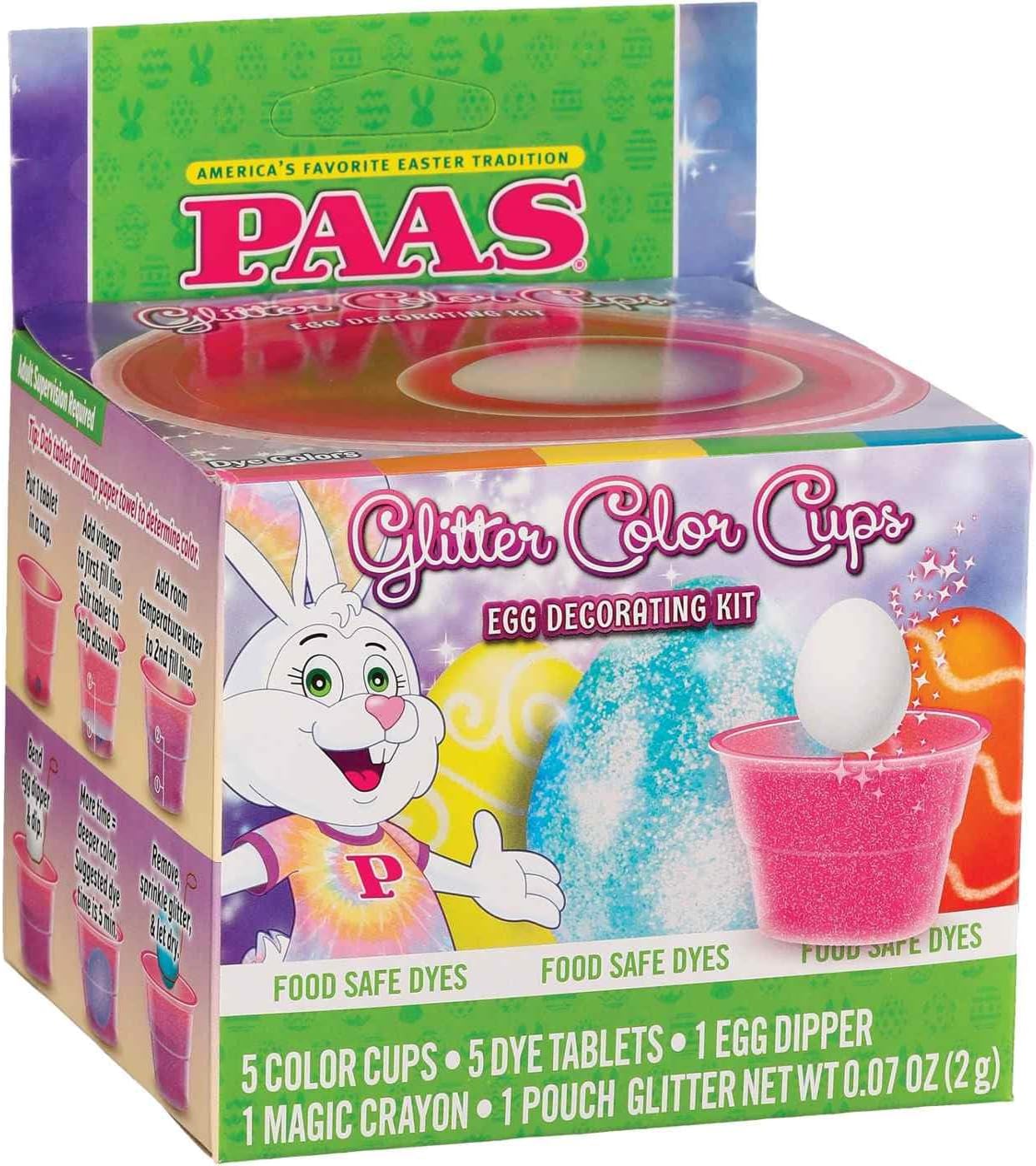 PAAS Glitter Color Cups - Ultimate Egg Decorating Kit for Vibrant Easter Celebrations