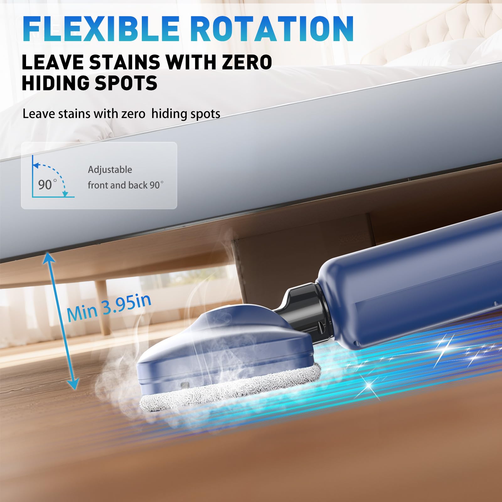1500W Floor Steam Mop,Powerful Steam Mop for HardWood Floors with LED Display,Steam Mops for Floors Cleaning Steamer with 500ml Tank,Floor Steamers for Hardwood&Tile,10s Heat-Up