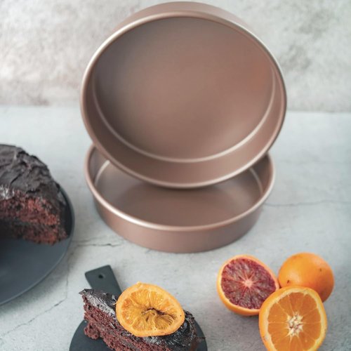 HAPPIELS Nonstick Baking Pans Set - PFOA-Free Bundle of 6: Round, Square, Loaf & Muffin Tins