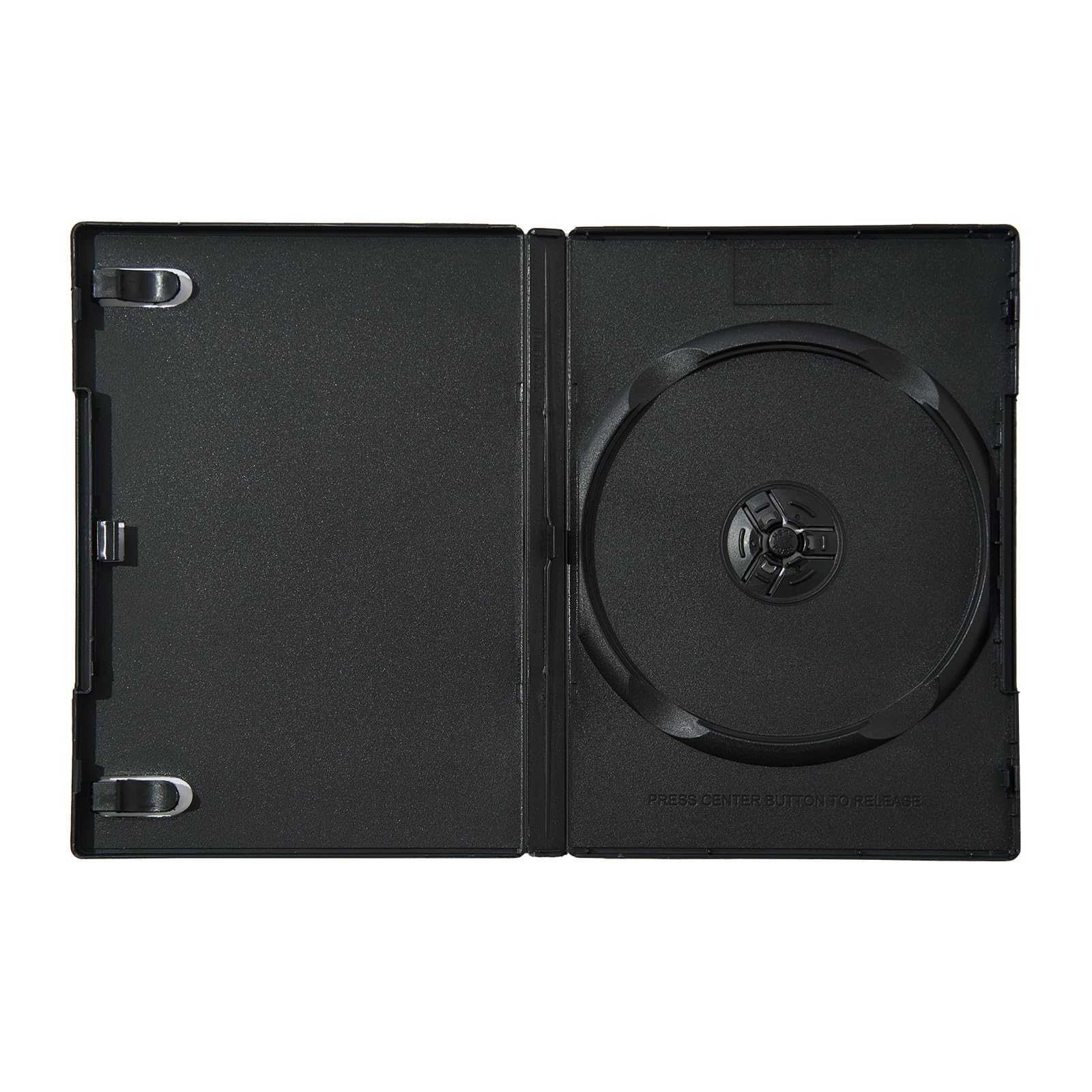Maxtek 5 Pack Standard 14mm Black Signle Disc CD, DVD, Blu-Ray Disc Cases with Outter Clear Sleeve