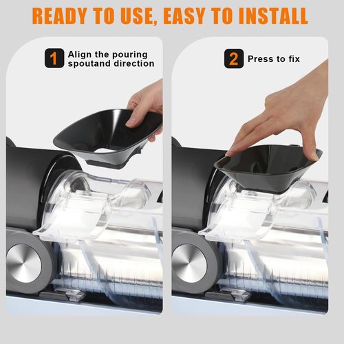 Anti-Splash Flow Hood For Ninja Slushie Machine FS301/FS300 - Liquid Guide Cover - Ninja Slushie Machine Accessories - No Spills When Pouring Beverages/Fruit Juices (Black)