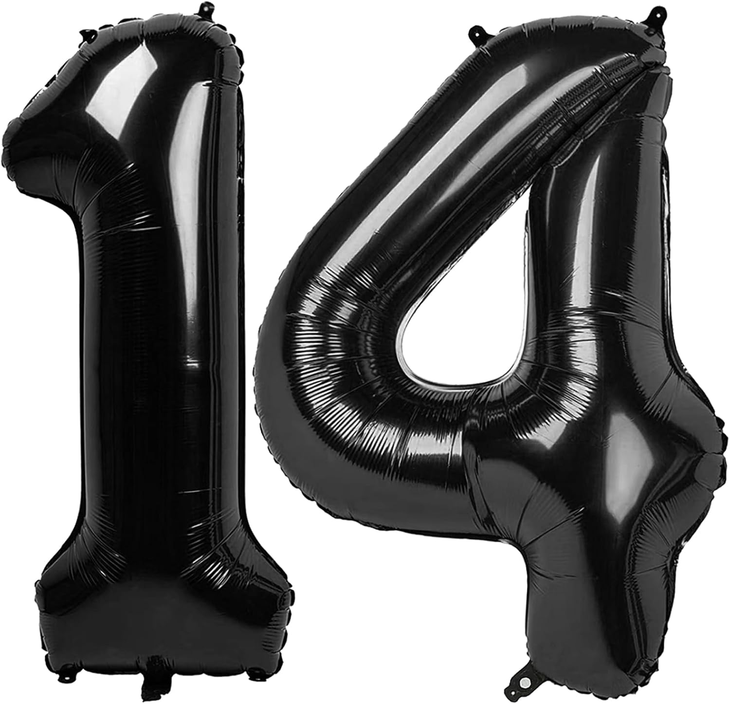 Skiennix 40 Inch Black Number 14 Foil Balloon - Perfect for Birthday, Wedding & Engagement Celebrations