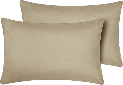 Hriksh Travel Pillow Case 12x18 Size Pack of 2 Pieces 100% Egyptian Cotton Zipper Closure 500 Thread Count Toddler Pillowcase Taupe