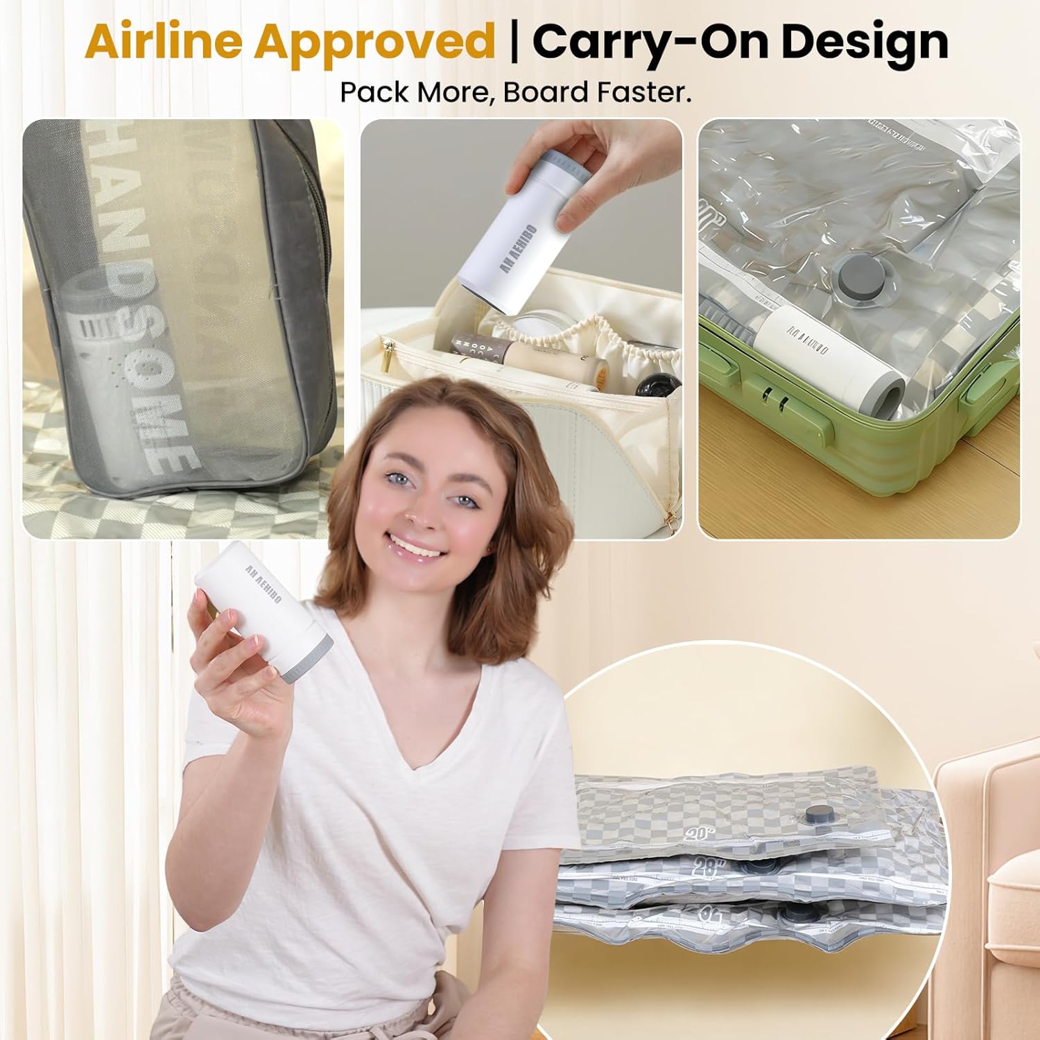 Skiennix Vacuum Bags for Travel - 15 PCS Combo with Rechargeable Digital Display Pump | Space Saver for Luggage and Clothes