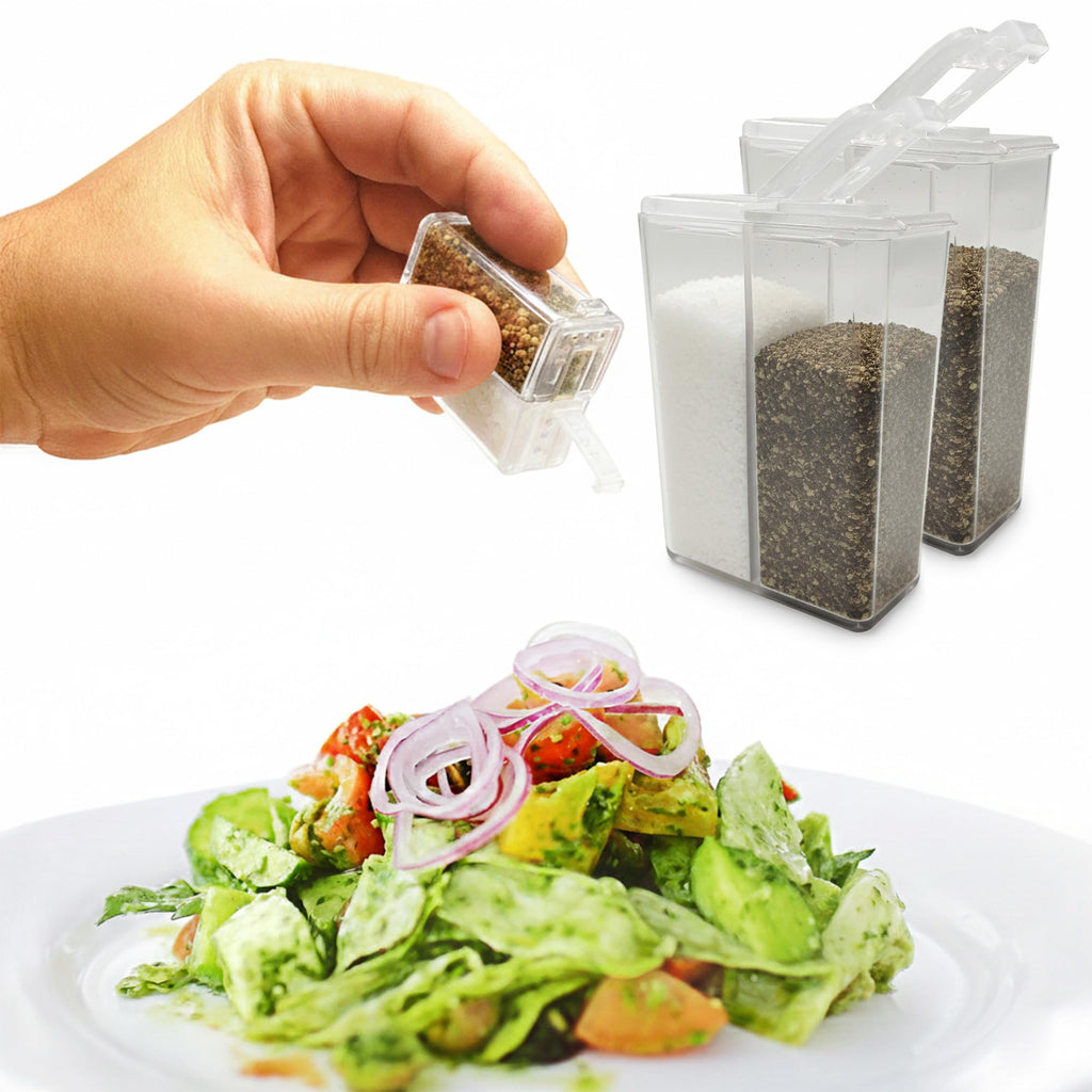 Travel Salt And Pepper Shakers - Stay Fresh - Mini Travel Salt And Pepper Shaker - Portable And Refillable Spice Shaker For Camping, Travel Or Outdoor Cooking (Set of 2)