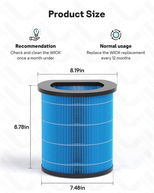 Leemone AP-H400 Replacement Filter Compatible with Homedics 2-in-1 Cool Mist Humidifier & Air Purifier, Wick Filter, Deliver Pure Water Humidification, Absorb Water Minerals,1 Pack