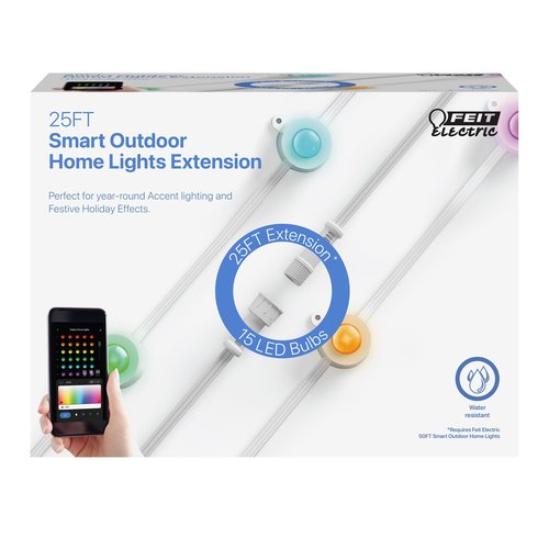 Feit Electric 25FT Extension Only, Outdoor Permanent Lights, RGB + Tunable White, Compatible with SL50-30/RGBTW/AG & SL100-60/RGBTW/AG, SL50-30RGBTWAG/25EXT