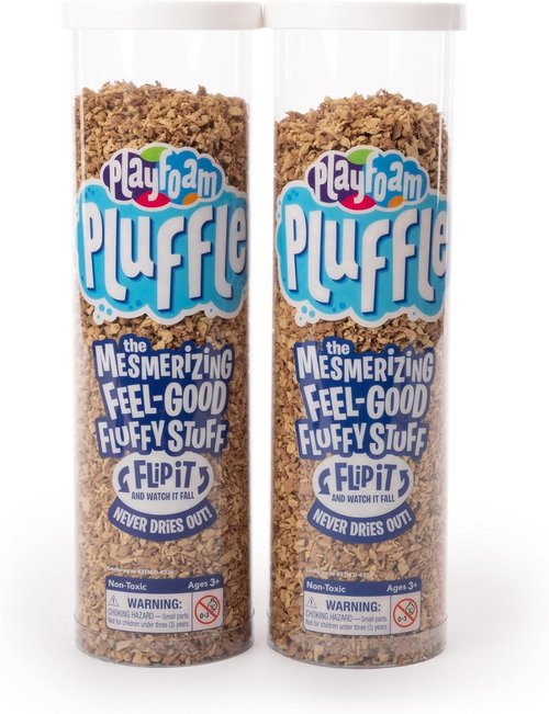 Educational Insights Pluffle® Sand 2-Pack - Mess-Free Sensory Bin Foam Set for Toddlers | Ideal for Home & Classroom Fun, Ages 3+