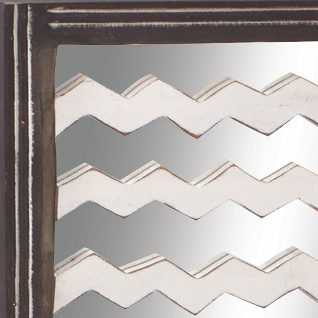 Deco 79 23712 Wood Mirror Wall Panel, 2 Assorted, 12 by 44"
