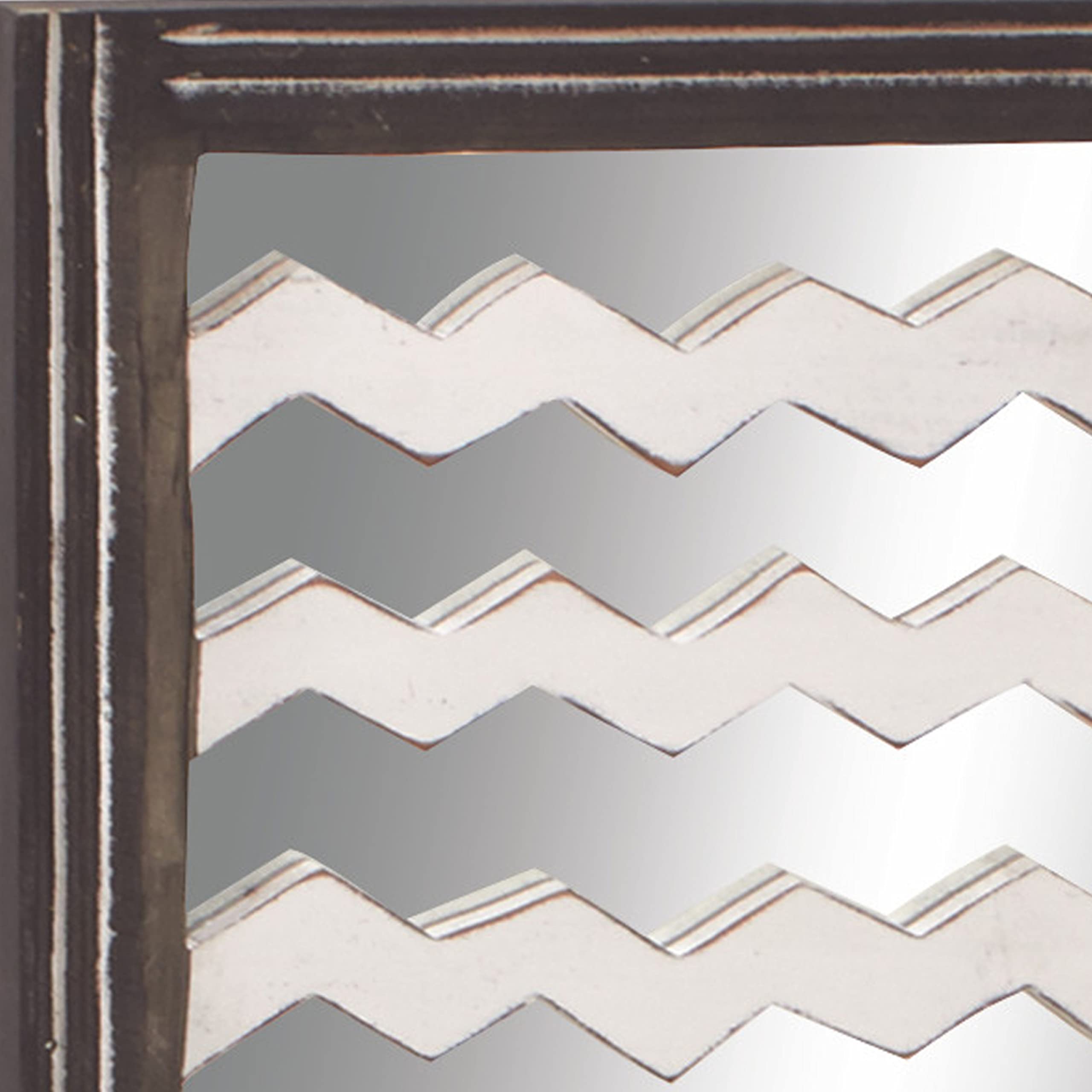 Deco 79 23712 Wood Mirror Wall Panel, 2 Assorted, 12 by 44"