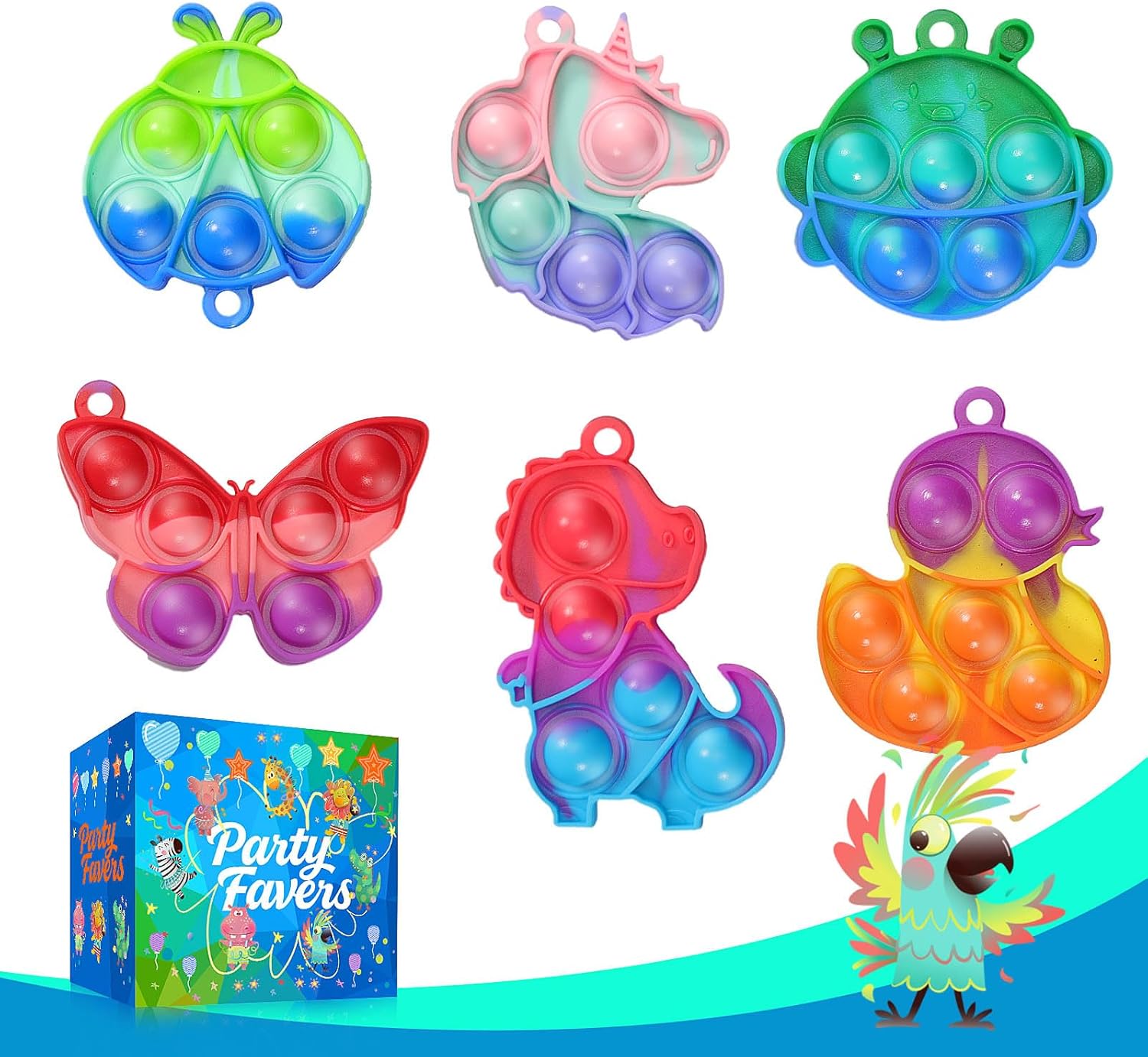 Skiennix Fidget Toys - 240 Pack Stress Relief Sensory Toys for Kids & Adults | Ideal for Parties & Gifts