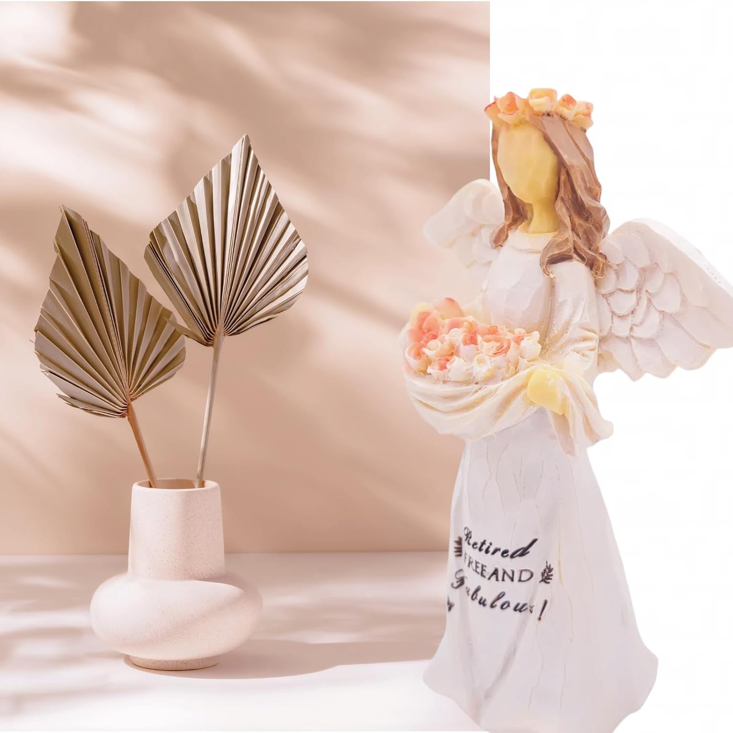 Skiennix Retirement Gift Angel Figurine - Hand-Carved Sculpture for Women | Perfect for Retirement Parties