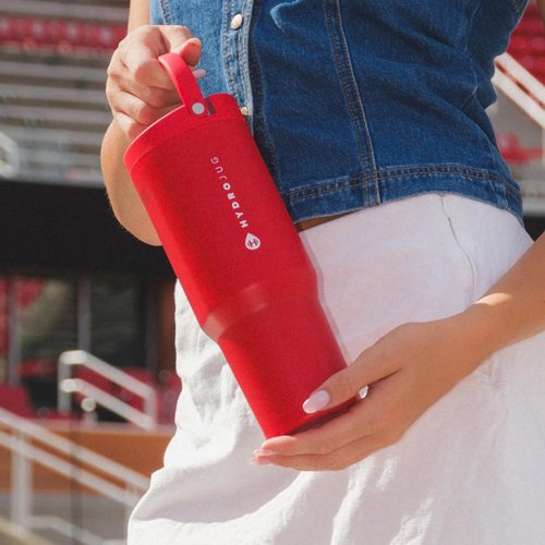 HydroJug Sport - 32oz Stainless Steel Tumbler with Straw | Vacuum Insulated & Leakproof, Ergonomic Design