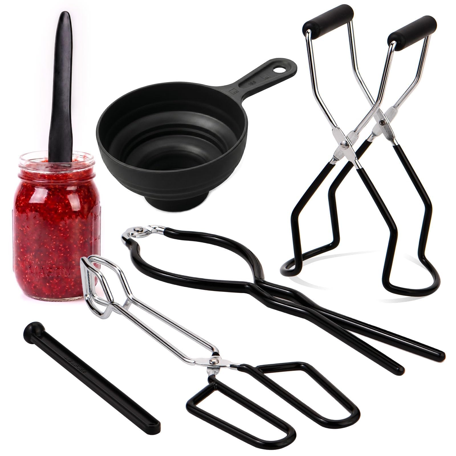 Canning Supplies Starter Kit Canner Tools for Water Bath and Pressure Canning Utensil Set includes Jar Lifter, Tongs, Funnel, Wrench, Lid Lifter for Beginners