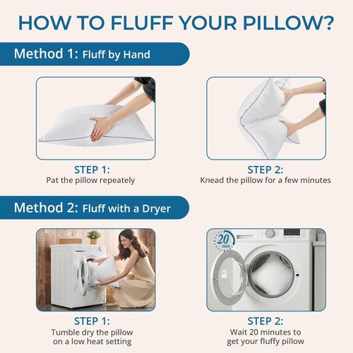 JOLLYVOGUE Pillows King Size Set of 2, Bed Pillow for Side, Back, and Stomach Sleepers, Down Alternative Filled Pillows, Luxury Hotel Quality and Machine Washable, 34" x 17", 2 Pack