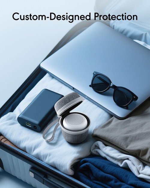 Portable Travel Case for FLOWTUNE Mini White Noise Sound Machine with Reinforced Zipper & Compact Design for On-The-Go (CASE ONLY)