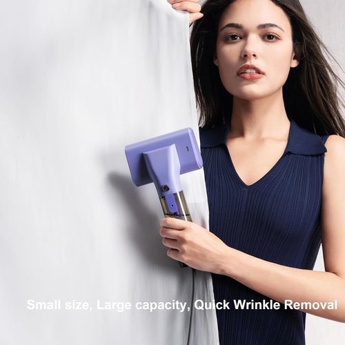 G10 Portable Clothes Steamer - Handheld Mini Iron for Travel & Home, 1200W, 0.9 lbs, Violet