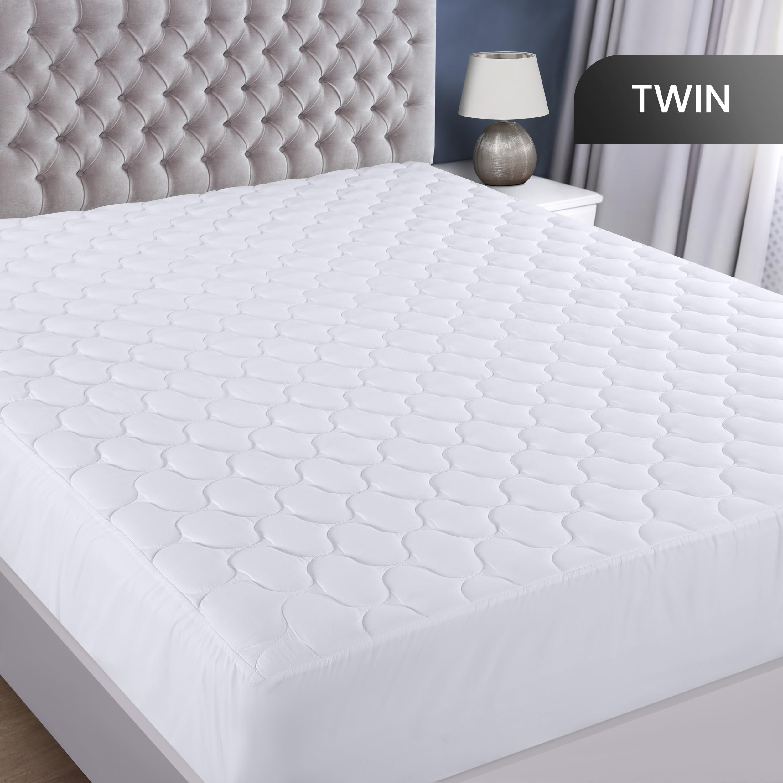 Utopia Bedding 2 Pack Waterproof Mattress Protector, King Mattress Pad, Noiseless Quilted Fitted Cover with Deep Pocket Stretches up to 16 Inches (White)