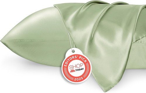 Bedsure Satin Pillowcase - Luxurious Silk-Like Comfort | Standard Size 20x26 Inches, Sage Green, 2-Pack