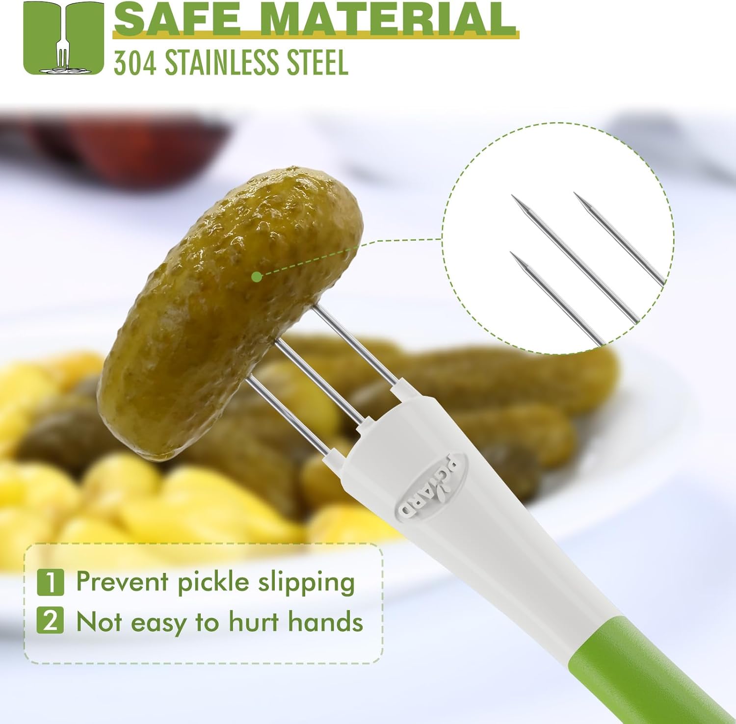 Skiennix 2 Pack Pickle Fork Set - Essential Pickle Grabber Tools for Jars | Perfect for Olives & More
