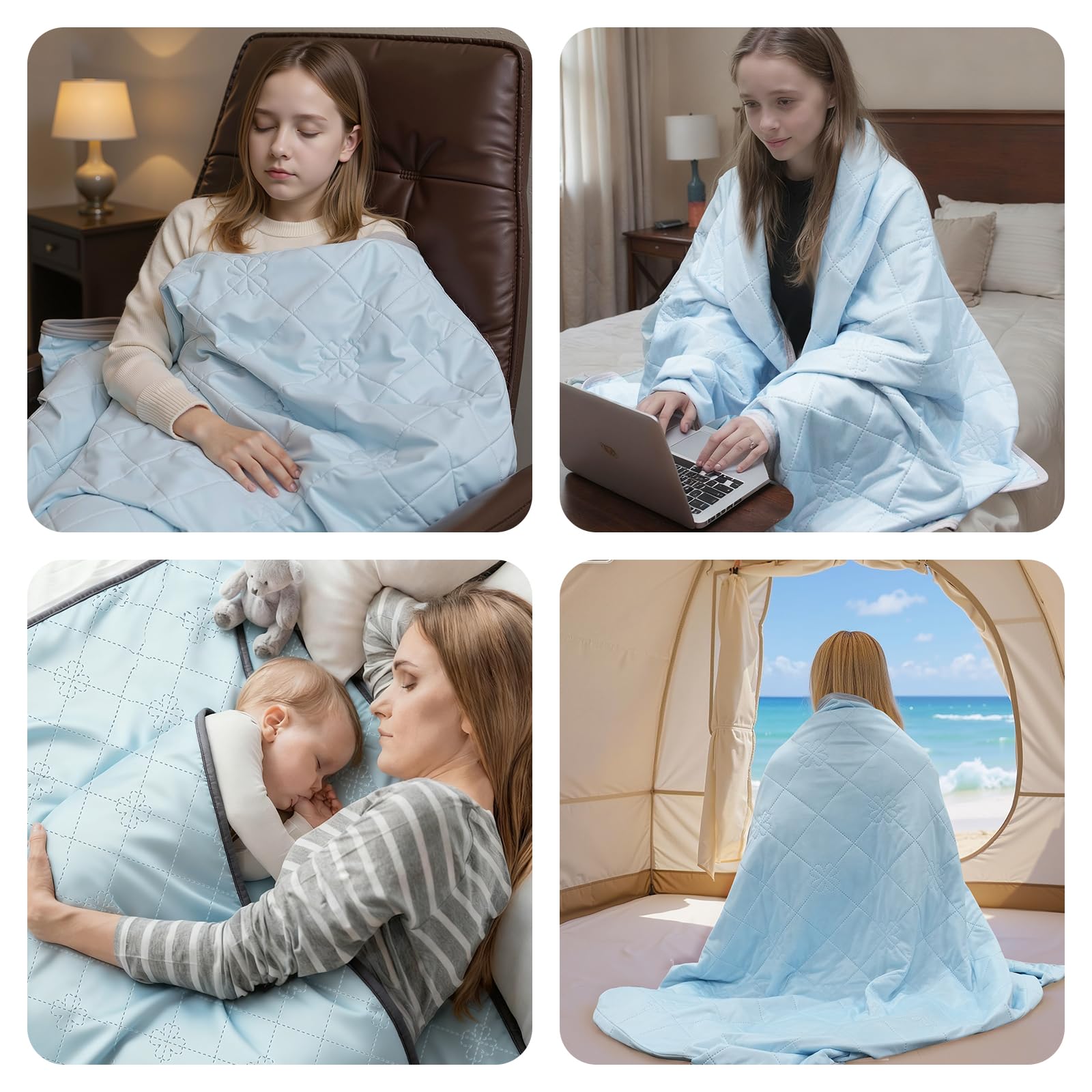 Cooling Blanket for Kids,Ultra Soft and Lightweight Cozy Cooling Moisture Wicking Blanket for Toddler,Breathable Throws for Travel,Couch and Sofa,Also for Dogs