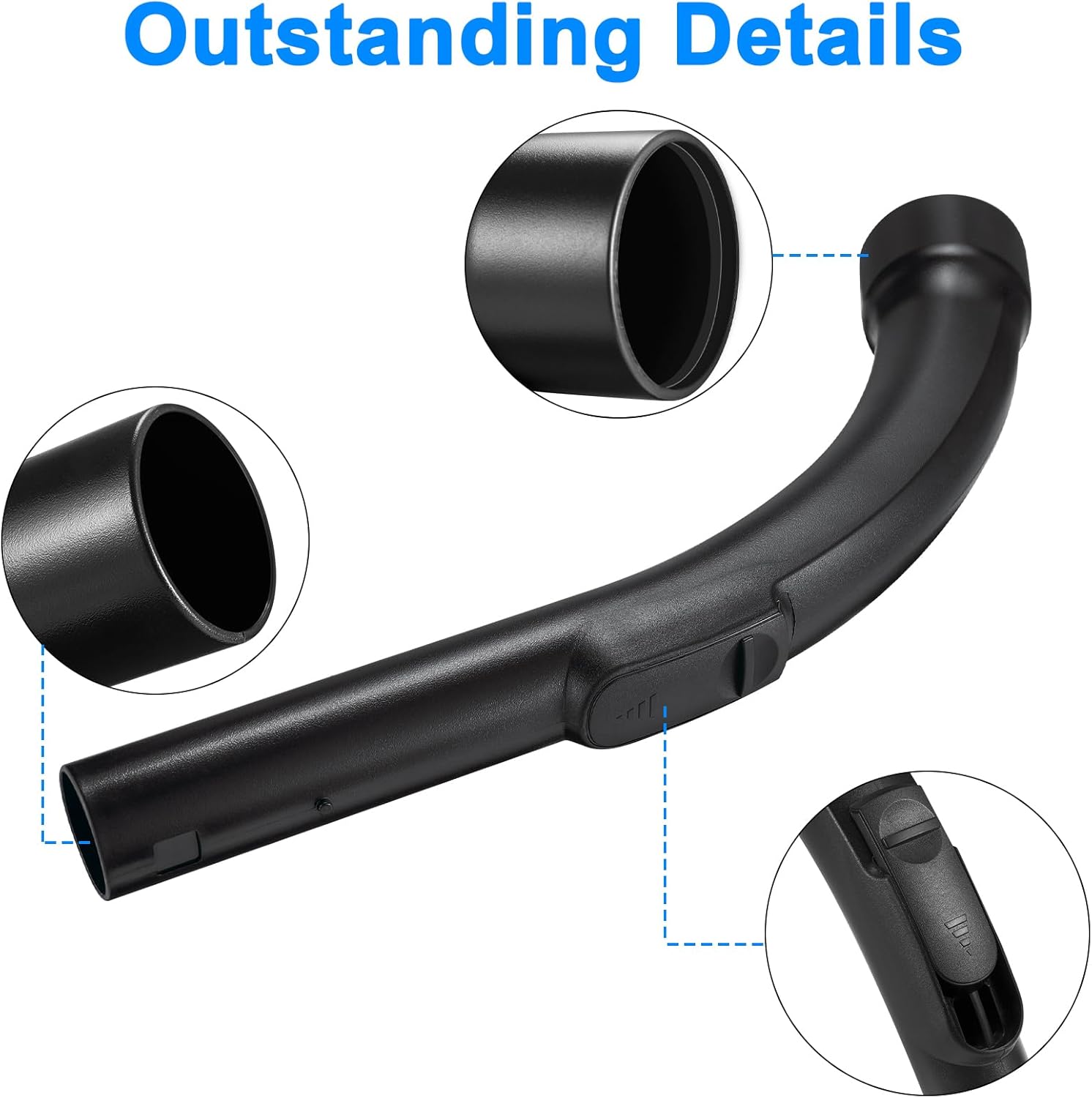 Miele Vacuum Plastic Bent End Hose - Compatible with S2110, S501, C1, C2, C3, S4, S5 | Durable Vacuum Attachment