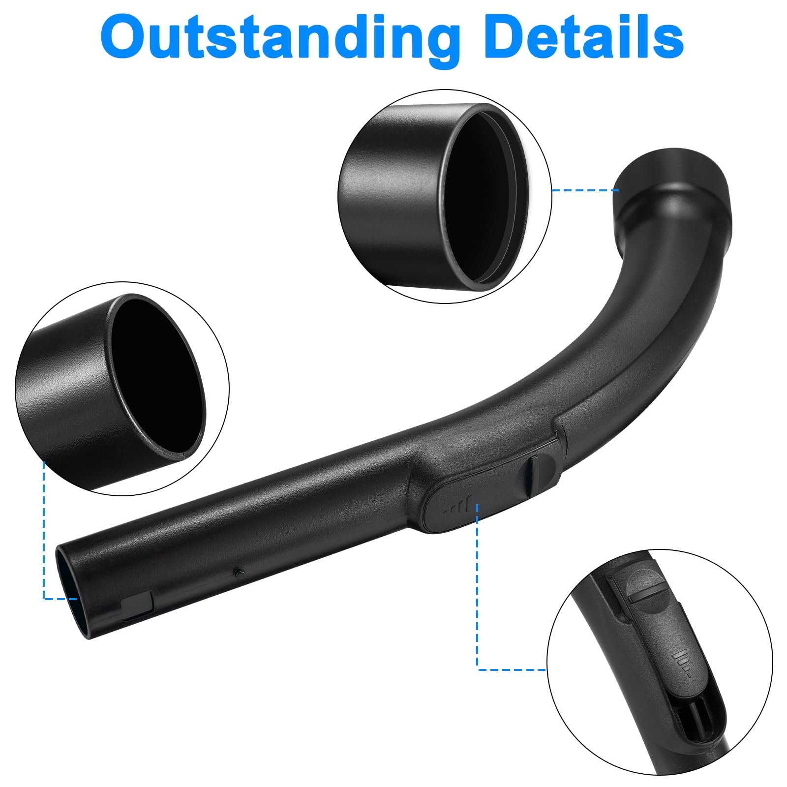 Vacuum Plastic Bent End Hose for Miele S2110, S501, S524 Compact C1,C2,C3,S4,S5 Vacuum Attachments 9442601, 5269091, 5269090, 9442600 Vacuum Cleaner Parts Vacuum Hose